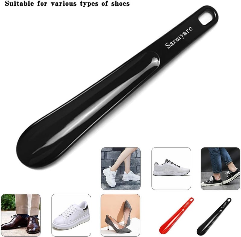 Sarmyarc Shoe Horn,2 Pack Plastic Shoe Horns, 10.3 Inches - Shoe Horns for Men, Women,Seniors& Kids Portable for Travel Use - Image 2